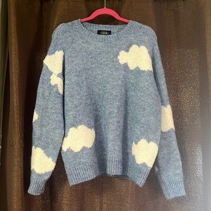 CIDER Blue Sky and White Clouds Sweater